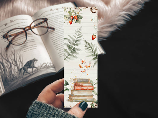 Summer Cottagecore Bookstack Bookmark
