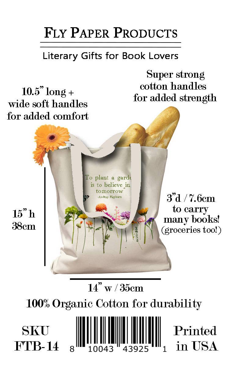 Plant A Garden Believe in Tomorrow Audrey Hepburn Tote Bag