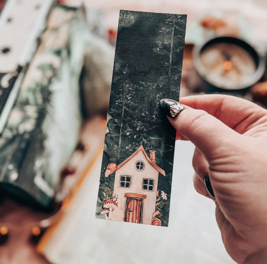 Mushroom Cottage with Snails Bookmark
